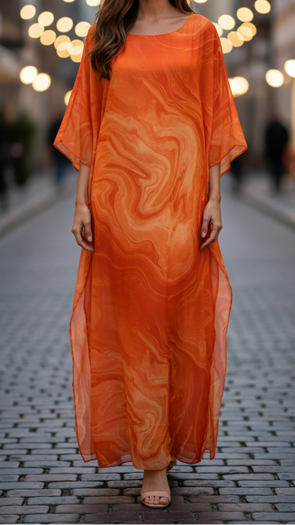 Tijana Wedding Guest Maxi Dress with Batwing Sleeves