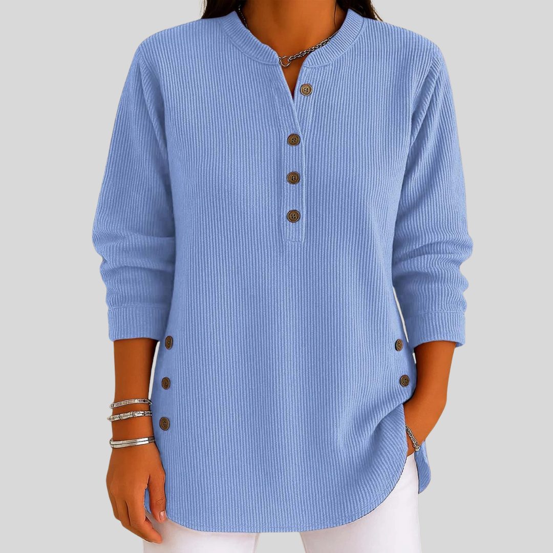 Jehane Ribbed Knit Crew Neck Pullover