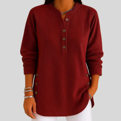 Jehane Ribbed Knit Crew Neck Pullover