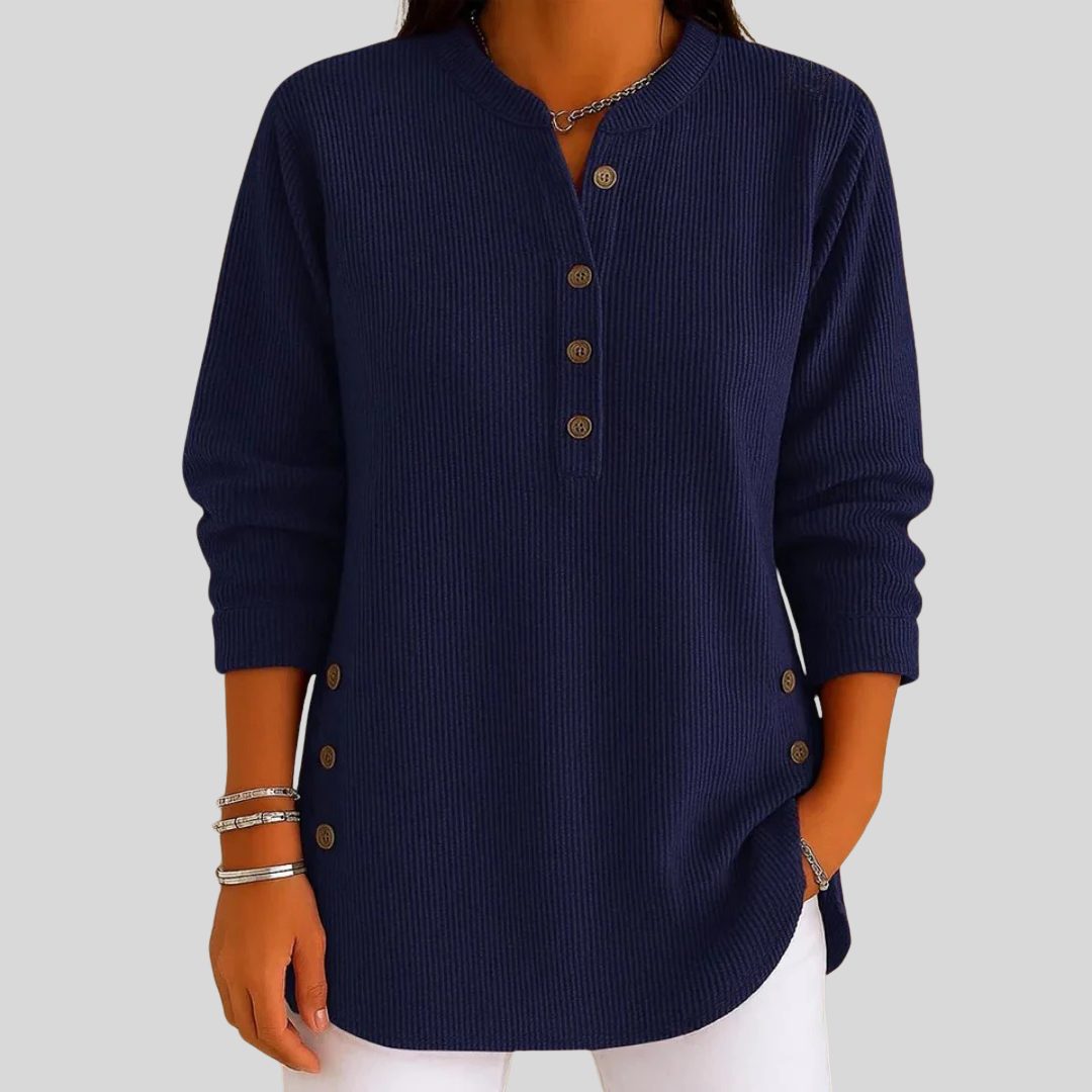 Jehane Ribbed Knit Crew Neck Pullover