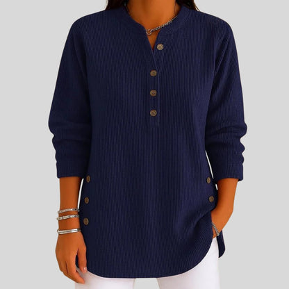 Jehane Ribbed Knit Crew Neck Pullover
