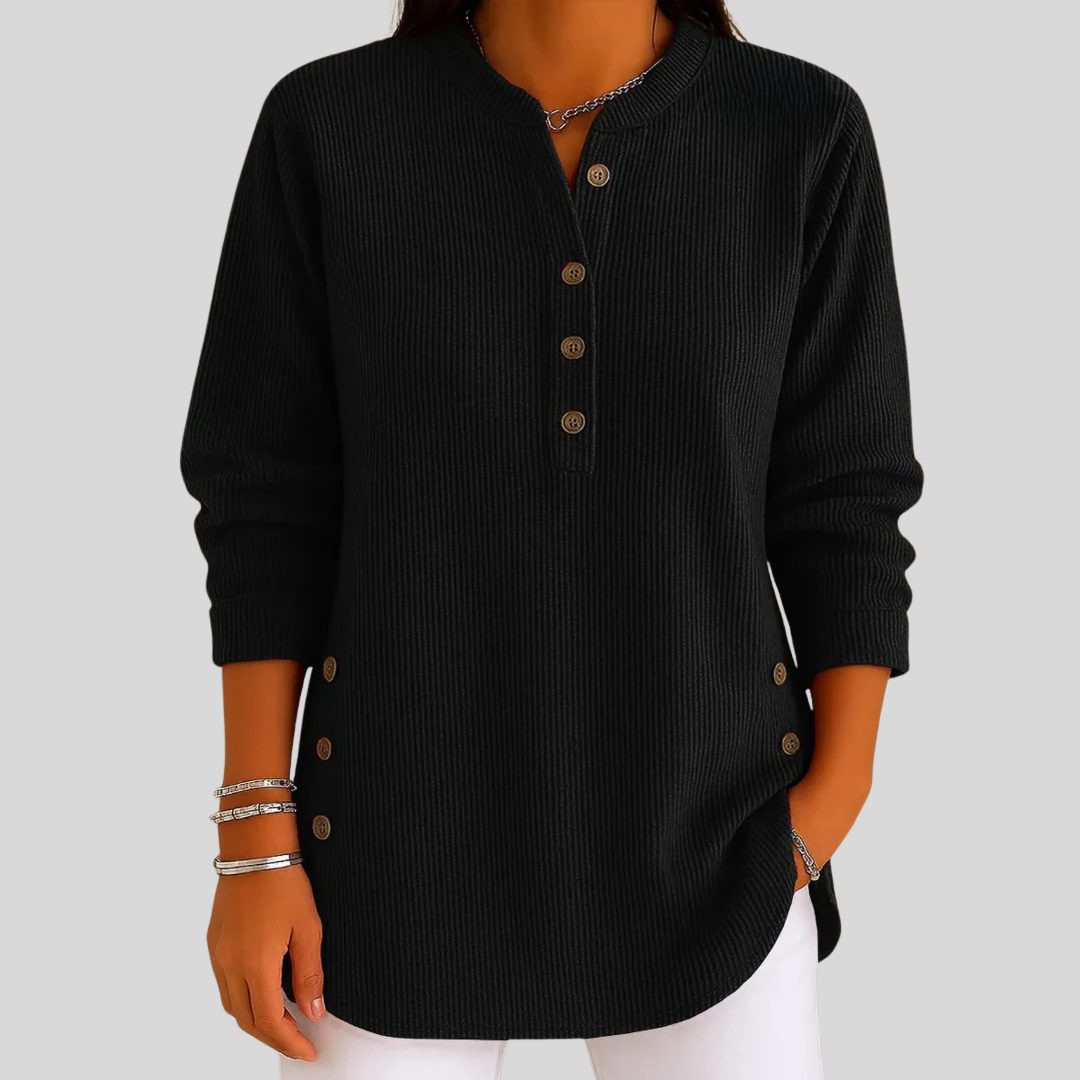 Jehane Ribbed Knit Crew Neck Pullover
