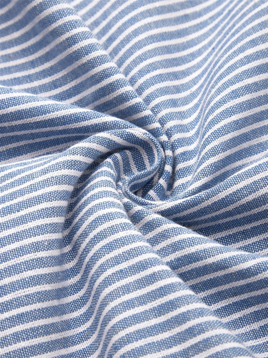 Plectrude Striped Button-Front Midi Dress