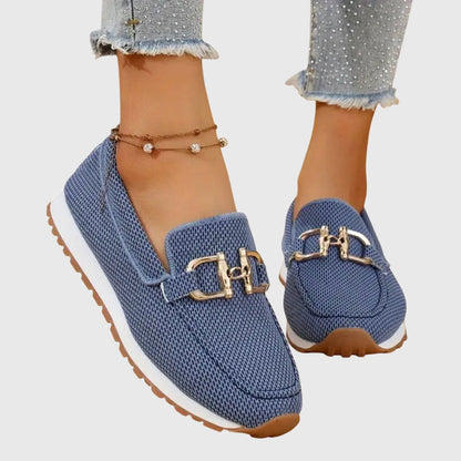 Wivine Woven Loafers with Metal Hardware