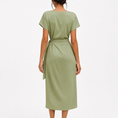 Seraphina Elegant Wrap Midi Dress