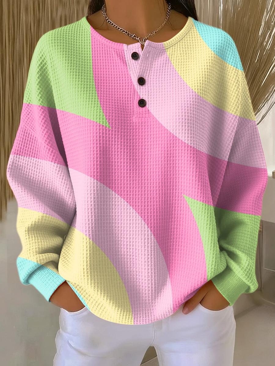Rusudan Crew Neck Ribbed Knit Sweater