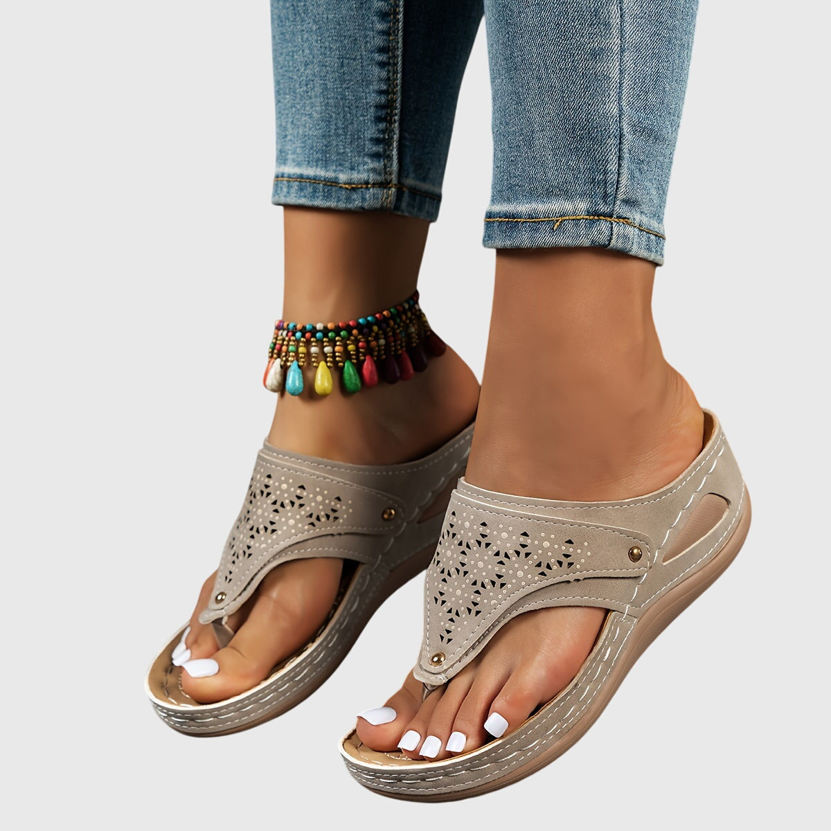 Bleuzenn Platform Thong Sandals