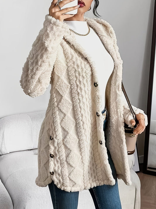 Joleine Fleece Oversized Hooded Cardigan