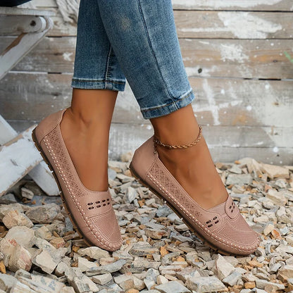 Latifa Perforated Mary Jane Flats