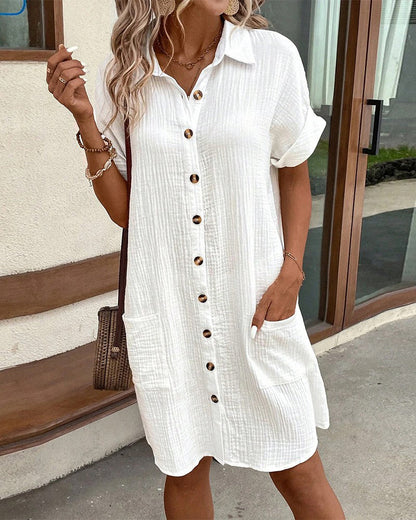 Hallveig Button-Down Shirt Dress