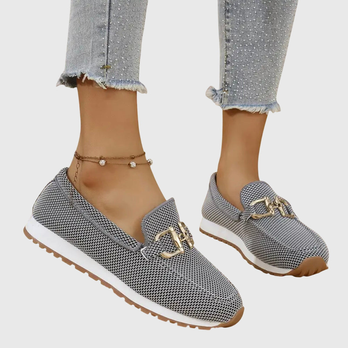 Wivine Woven Loafers with Metal Hardware