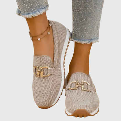 Wivine Woven Loafers with Metal Hardware