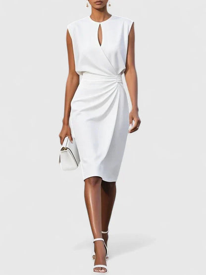 Fremberge Sleeveless Wrap Midi Dress