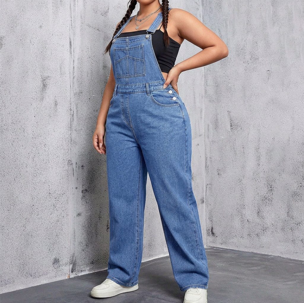 Thibaude Denim Straight Leg Overalls for Weekends