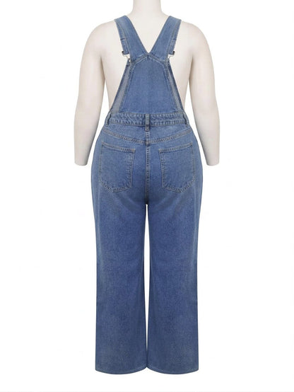 Thibaude Denim Straight Leg Overalls for Weekends