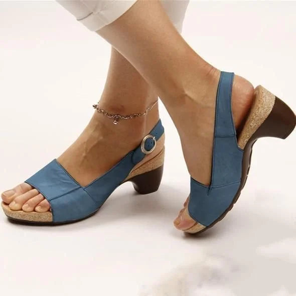 Senait Block Heel Slingback Sandals