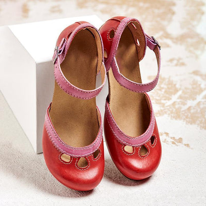 Eirene Ankle Strap Mary Jane Flats