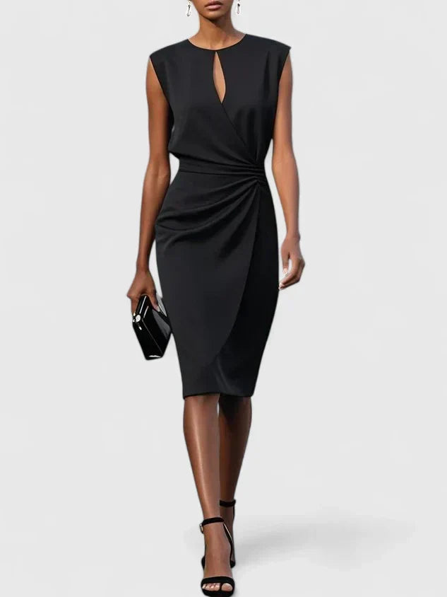 Fremberge Sleeveless Wrap Midi Dress