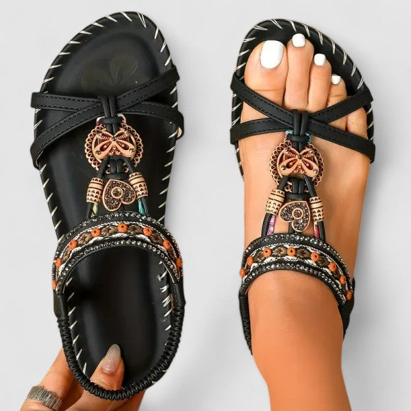 Guiotte Open Toe Beaded Sandals