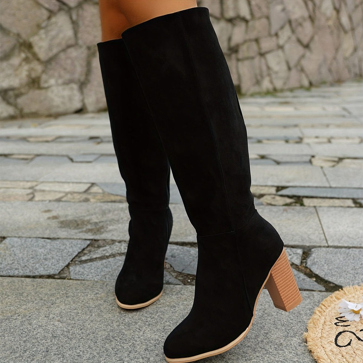 Frotilde Knee-High Block Heel Cowboy Boots