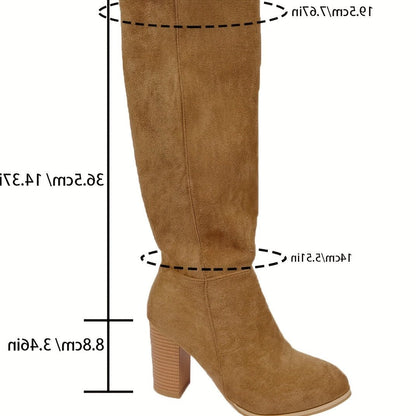 Frotilde Knee-High Block Heel Cowboy Boots