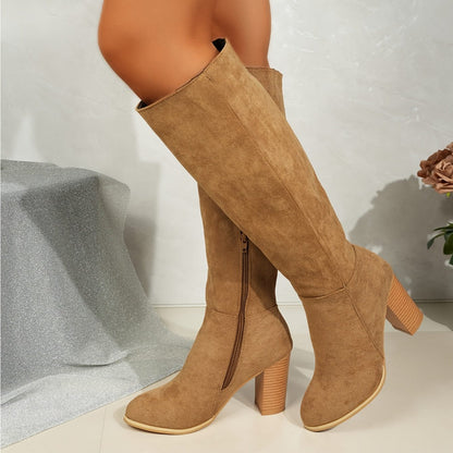 Frotilde Knee-High Block Heel Cowboy Boots
