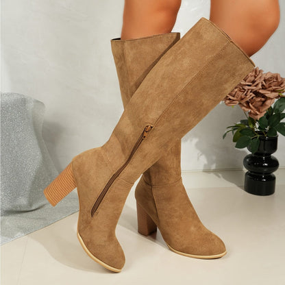 Frotilde Knee-High Block Heel Cowboy Boots