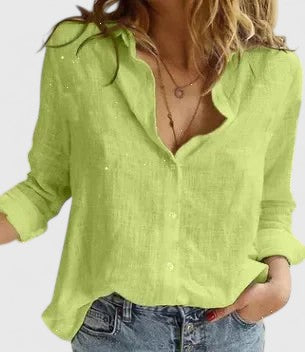 Elena | V-Neck Floral Shirt for Women