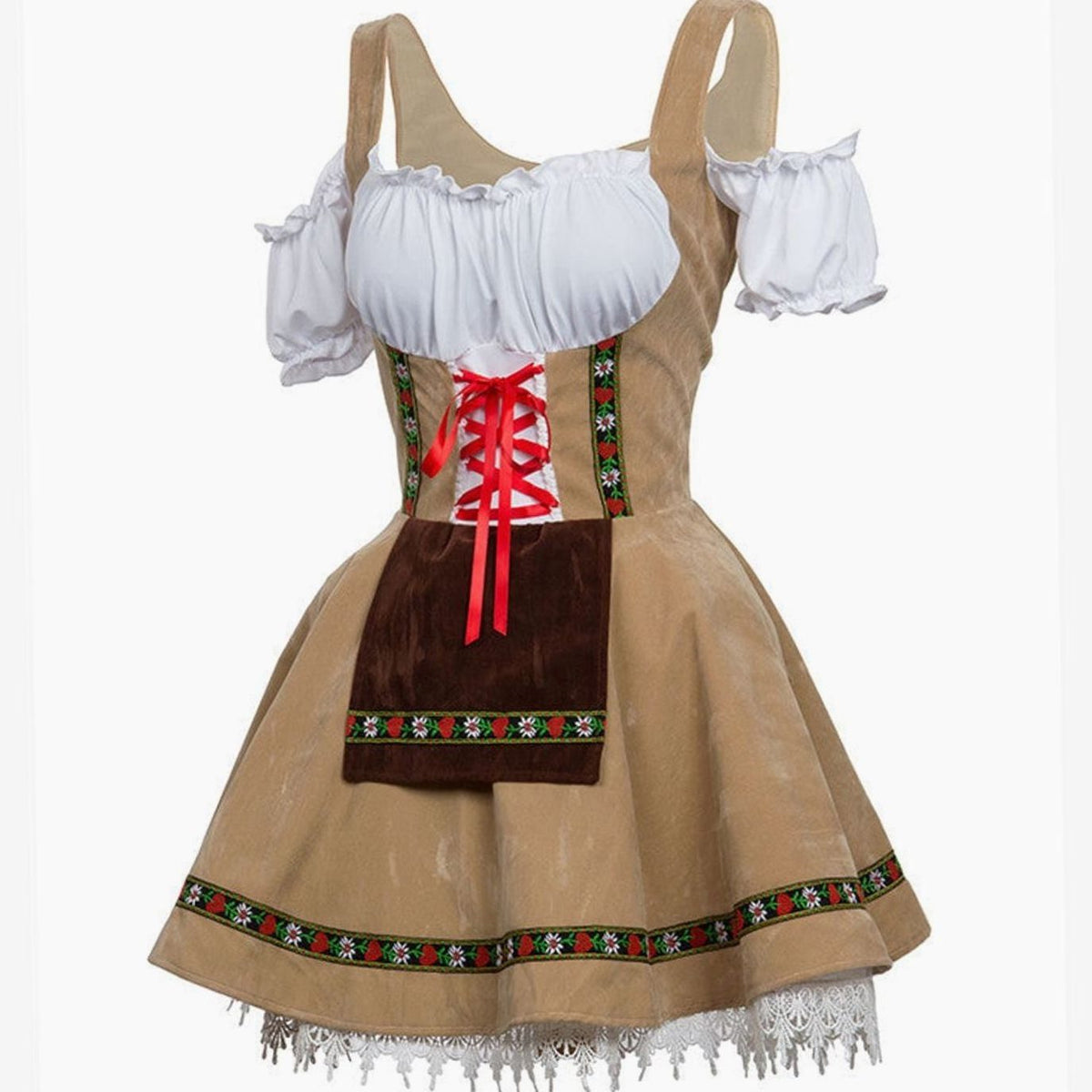 Grimonde Off-Shoulder Lace-Up Dirndl Dress