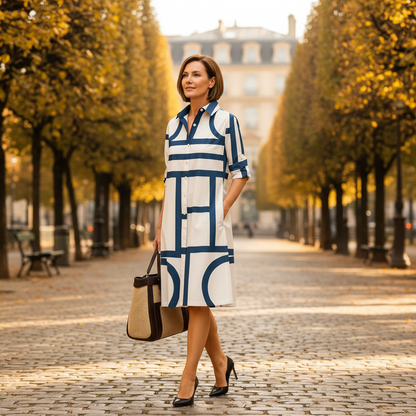 Pulcheria Button-Down Midi Shirt Dress
