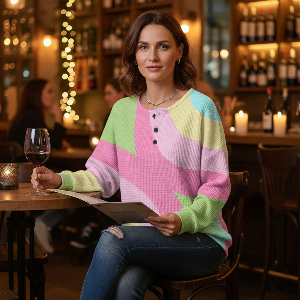 Rusudan Crew Neck Ribbed Knit Sweater