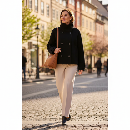 Hereswith Double-Breasted Short Coat