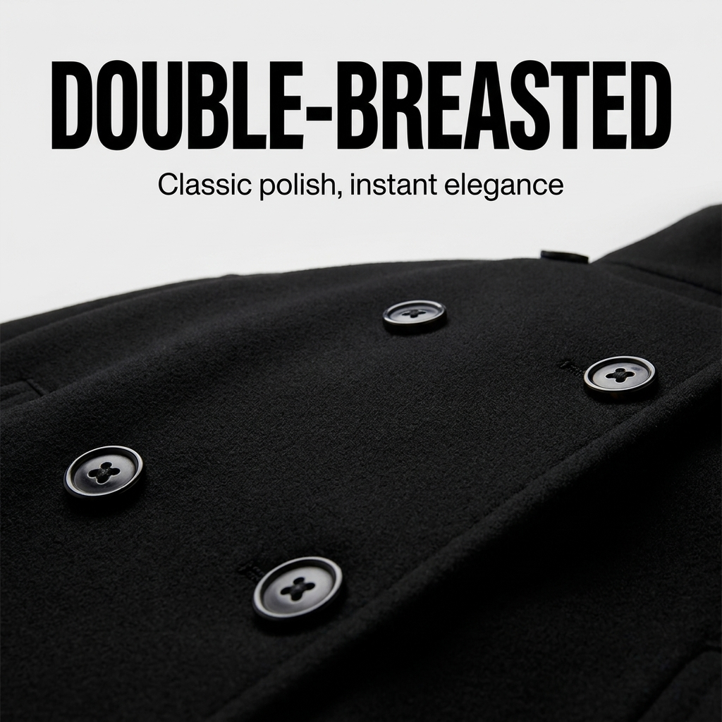 Hereswith Double-Breasted Short Coat