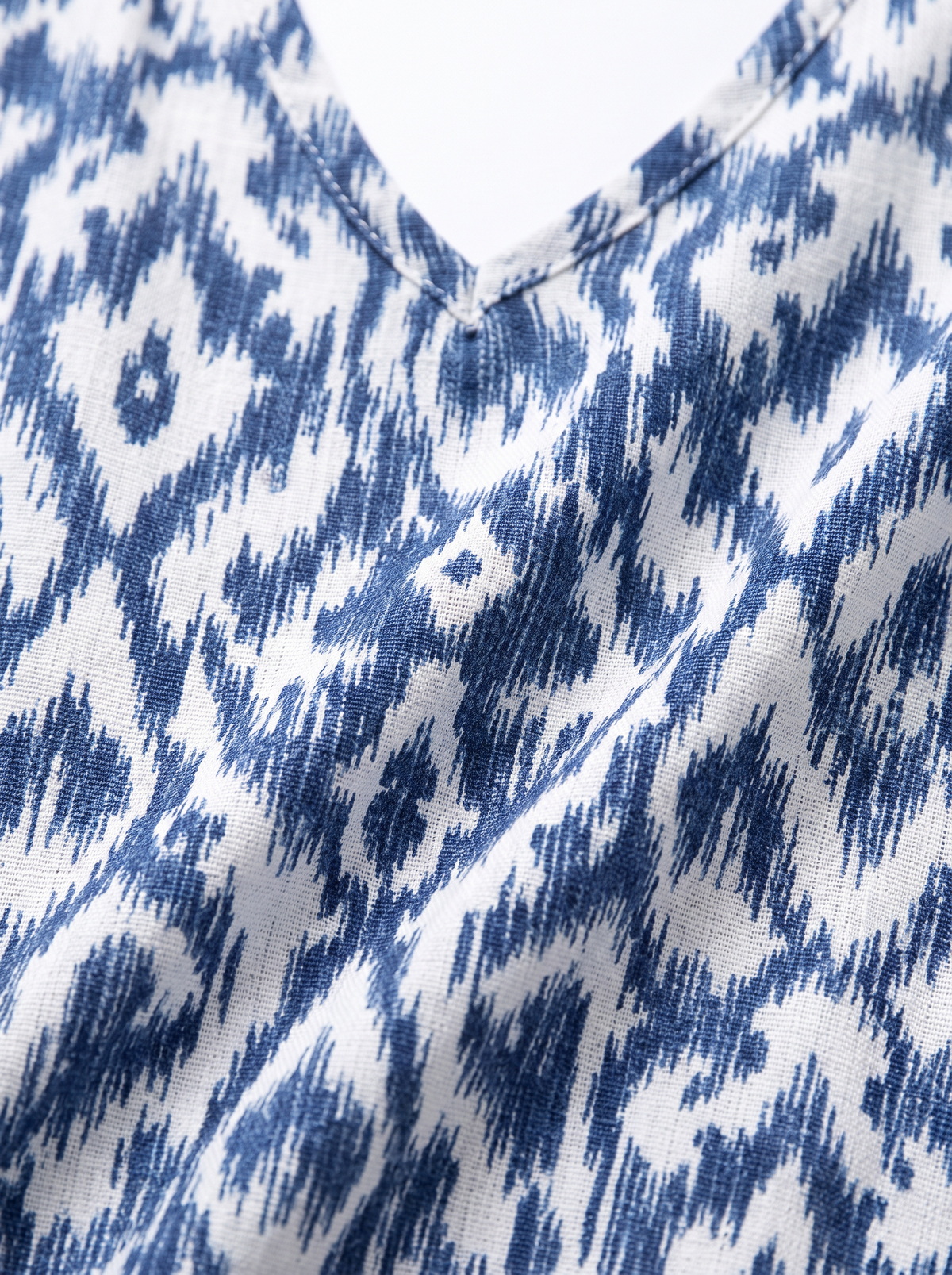 Caterina Ikat Midi Dress with V-Neck slot3