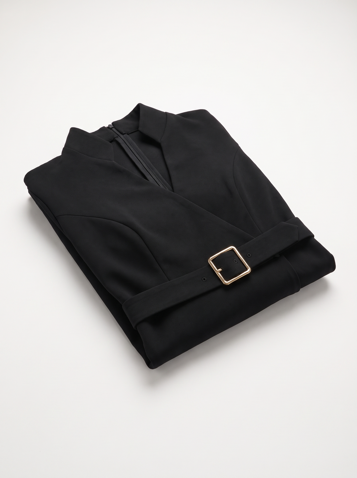 Leonor Midi Dress with Belt and V-Neck slot2