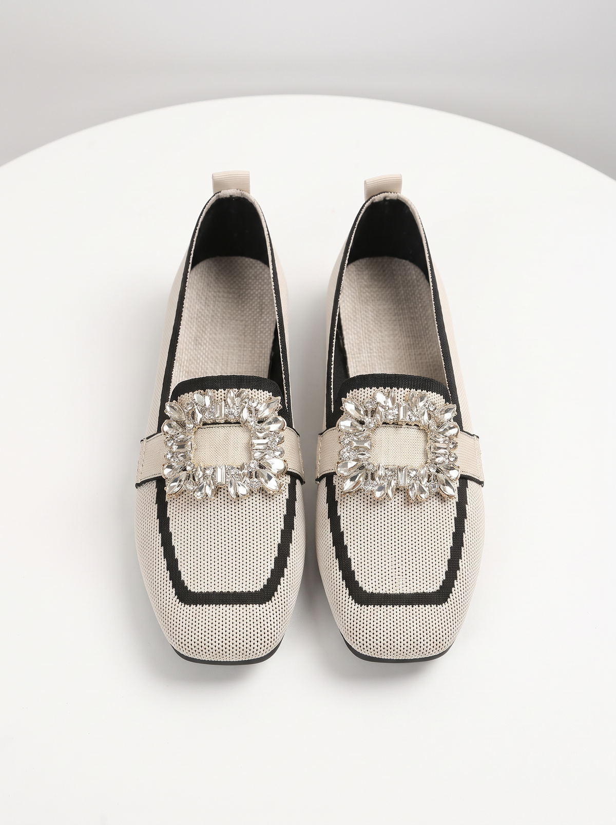 Violant Knit Loafers with Metal Ornament slot2