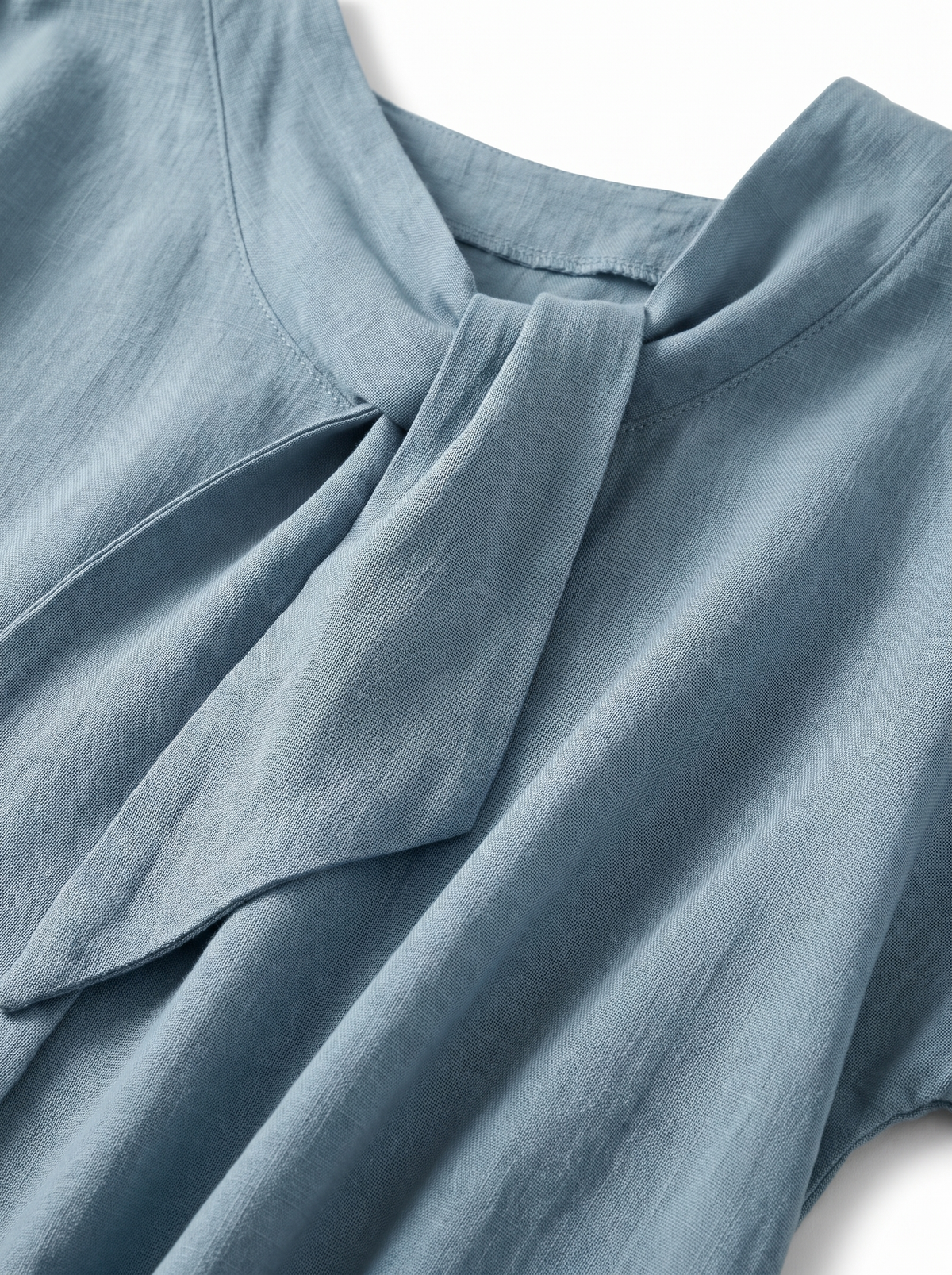 Voiette Maxi Shirt Dress with Tie Neckline slot3