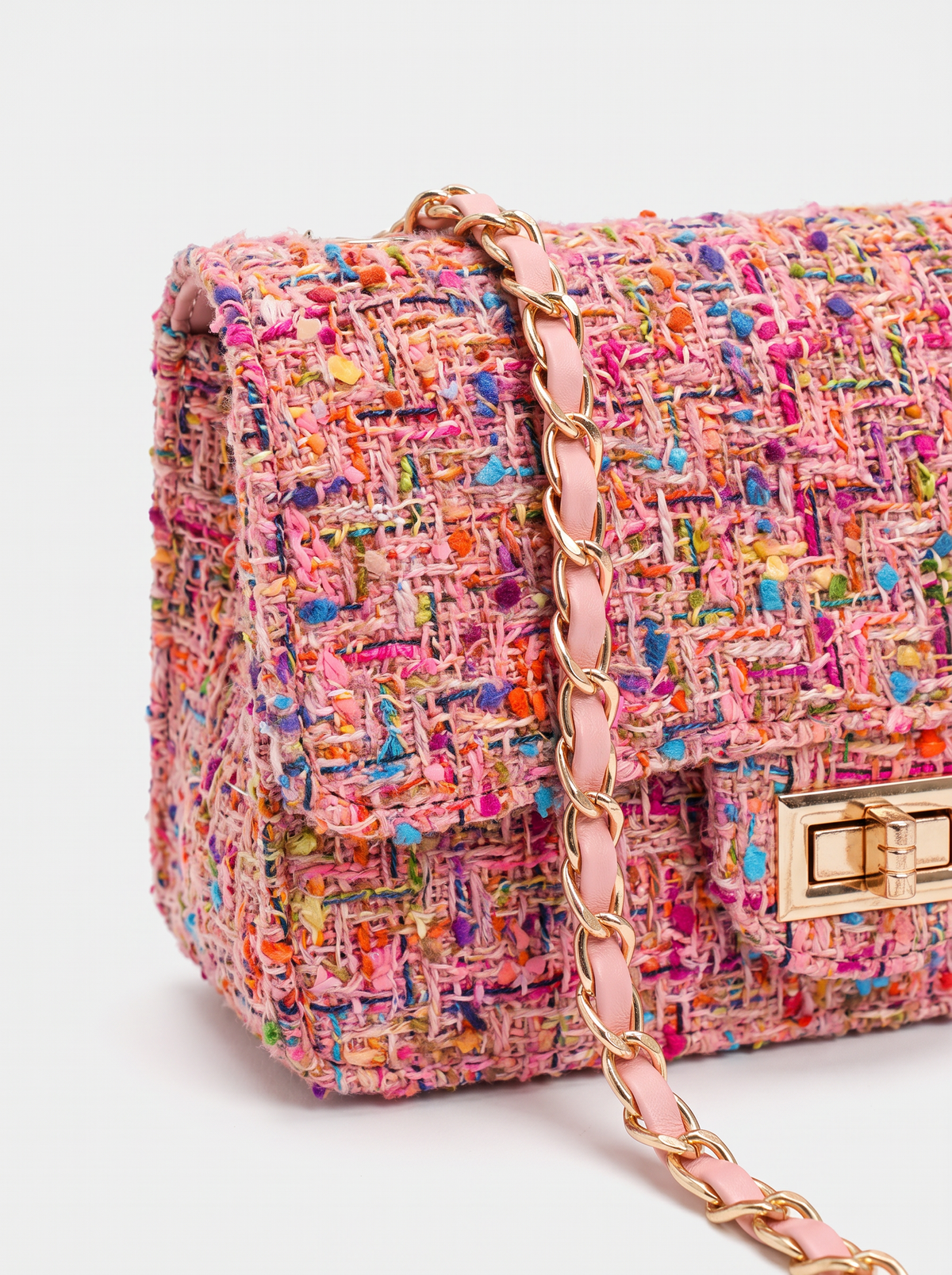 Setareh Tweed Chain Shoulder Bag slot3