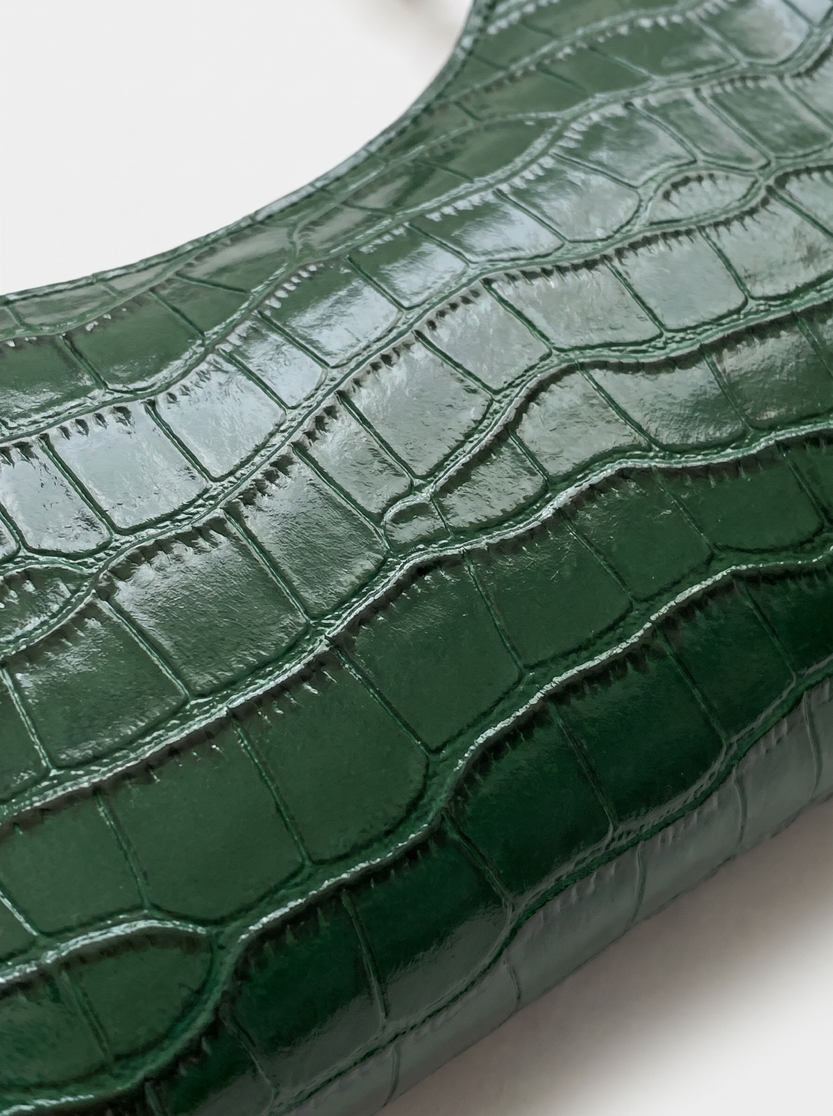 Firouzeh Shiny Crocodile Embossed Shoulder Bag slot1