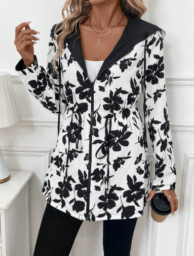 Ashkhen Zip-Up Reversible Leopard Print Coat