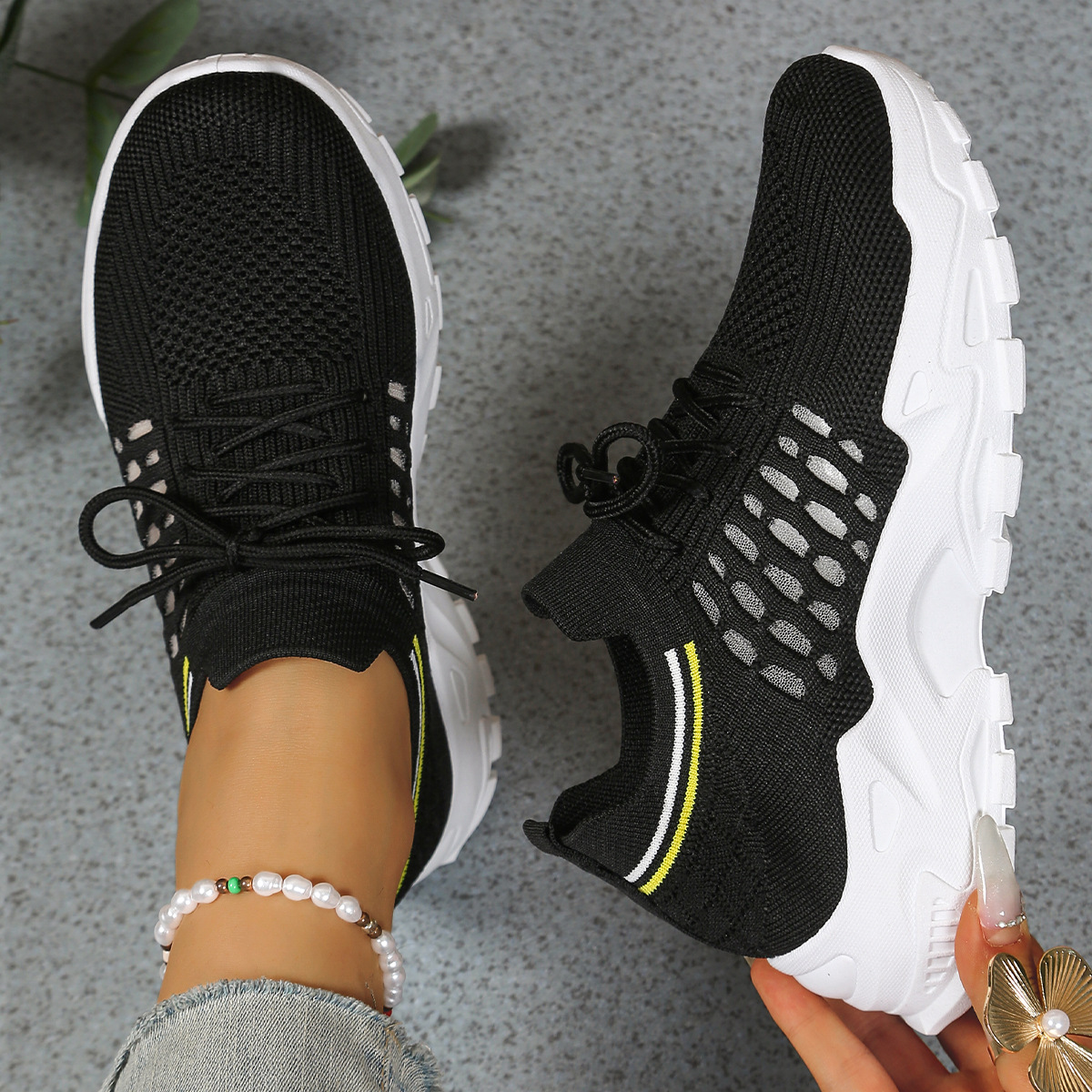 Aphra | Lace-Up Mesh Sneakers for Women