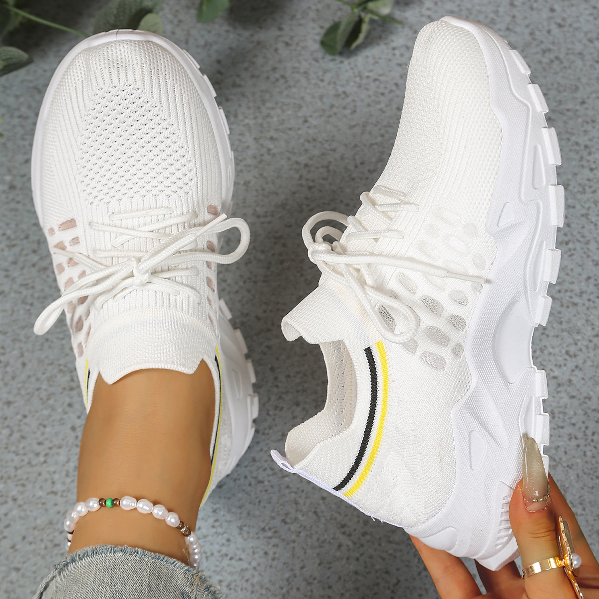 Aphra | Lace-Up Mesh Sneakers for Women