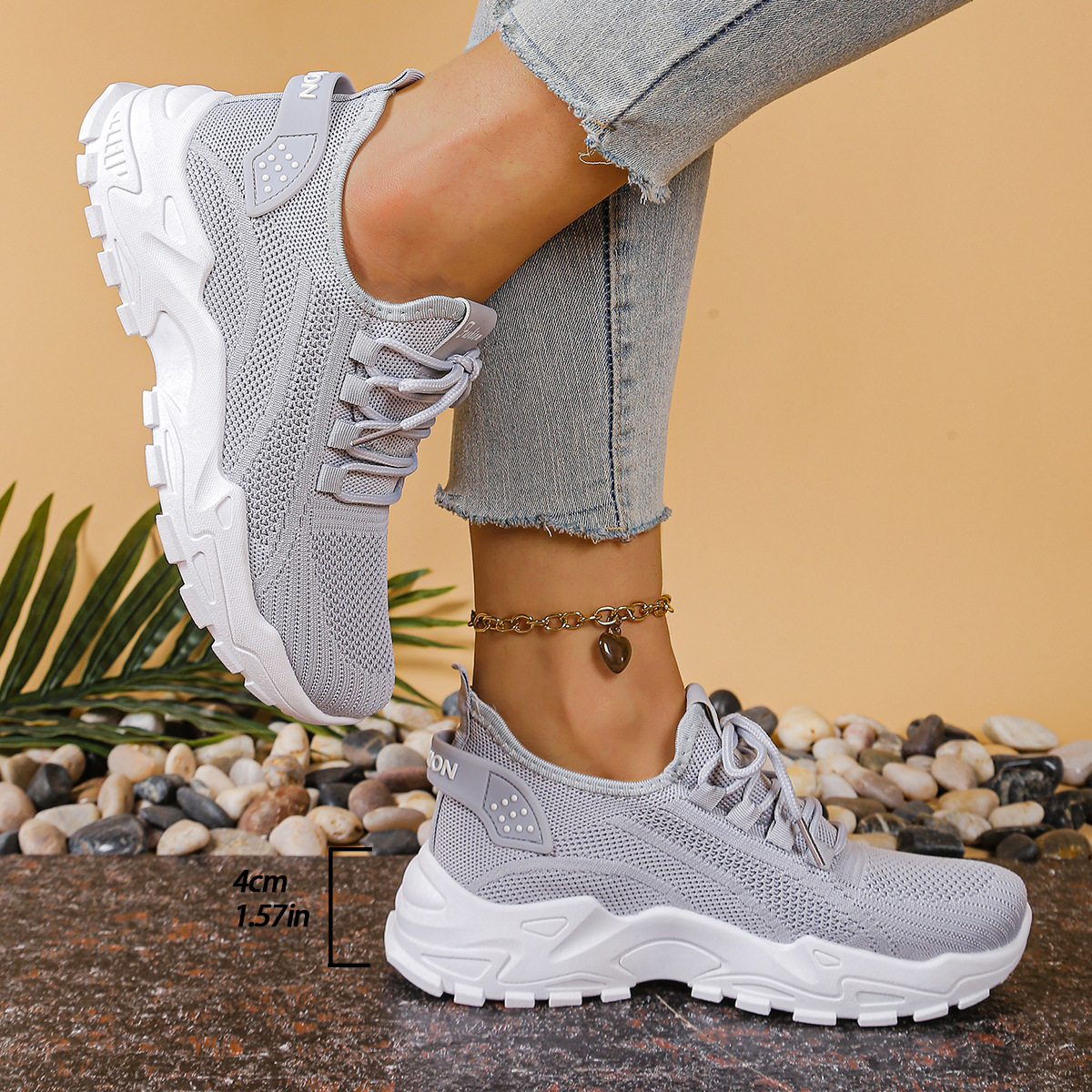Aphra | Lace-Up Mesh Sneakers for Women