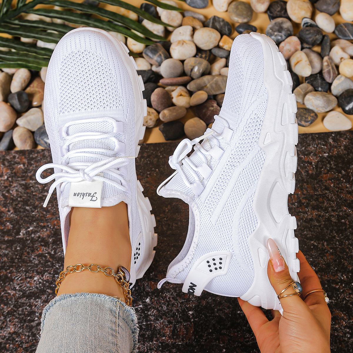 Aphra | Lace-Up Mesh Sneakers for Women