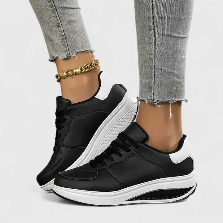 Diamante Lace-Up Platform Sneakers