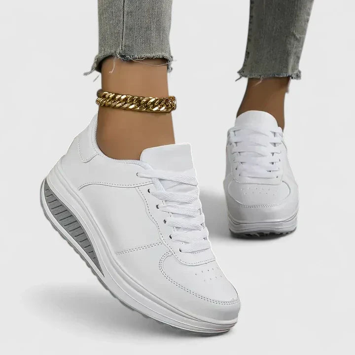 Diamante Lace-Up Platform Sneakers