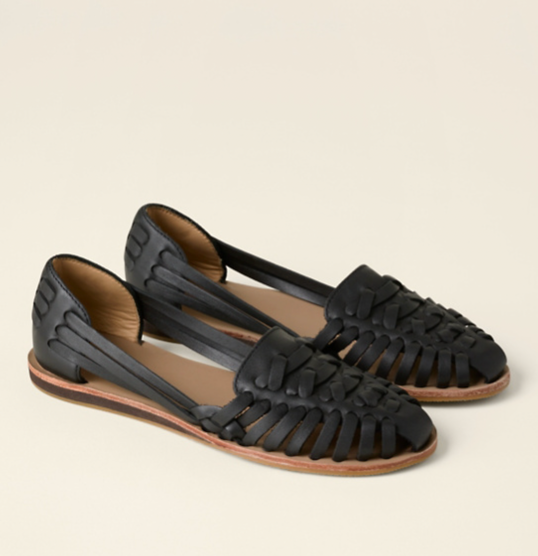 Haruko Woven Flat Sandals with Open Toe