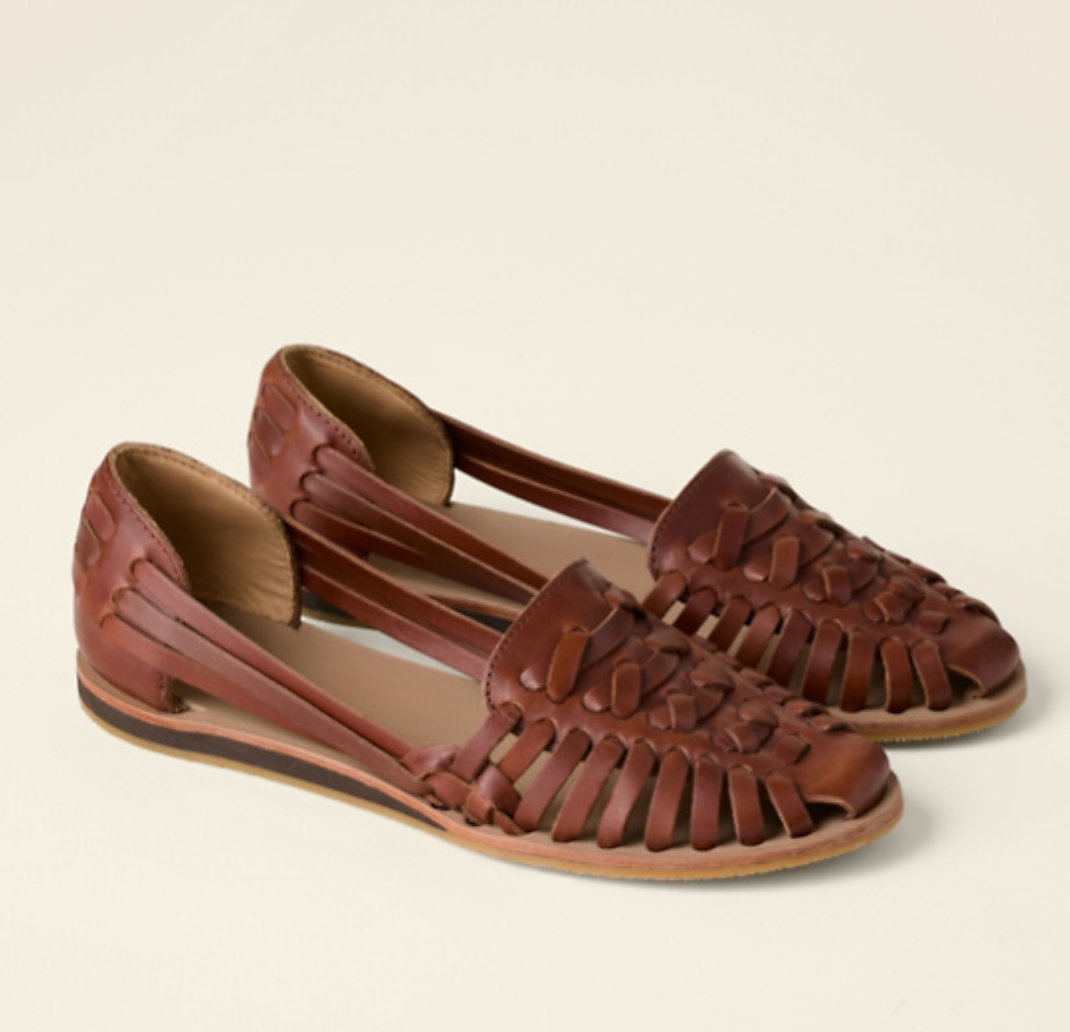 Haruko Woven Flat Sandals with Open Toe