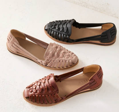 Haruko Woven Flat Sandals with Open Toe