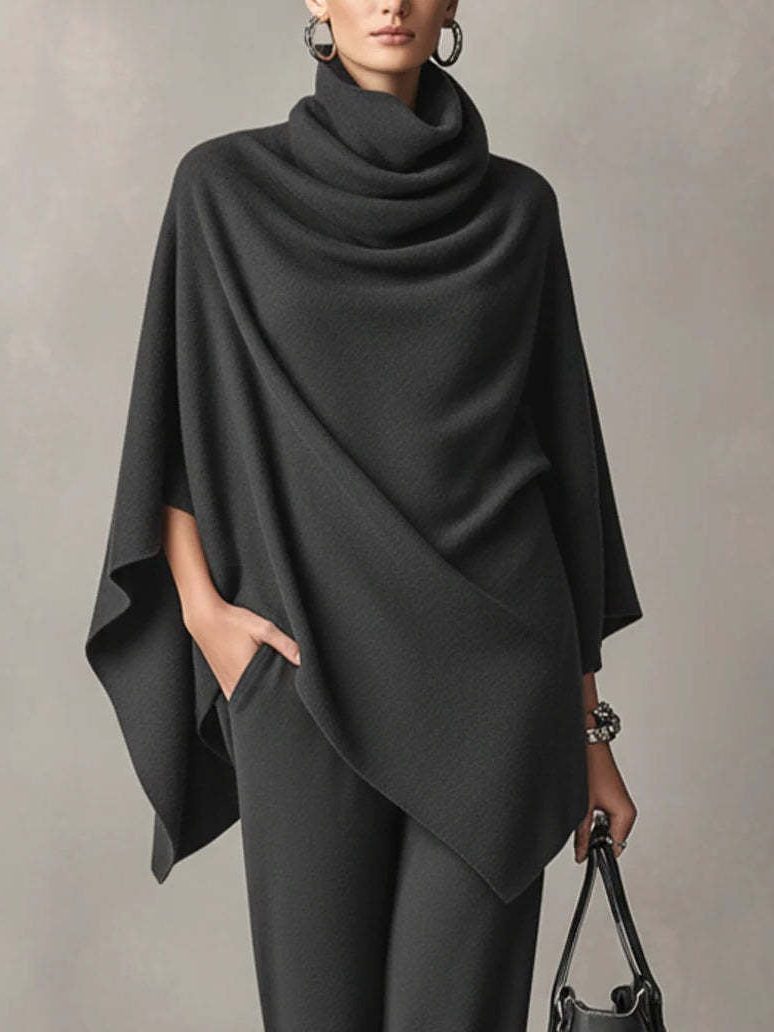 Ysabel Draped Two-Piece Set with Cowl Neck